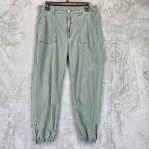 Joe's Jeans Pants Womens 29 Sage Green Jogger Elastic Cuff Zip Hem 45GACTWC8000
